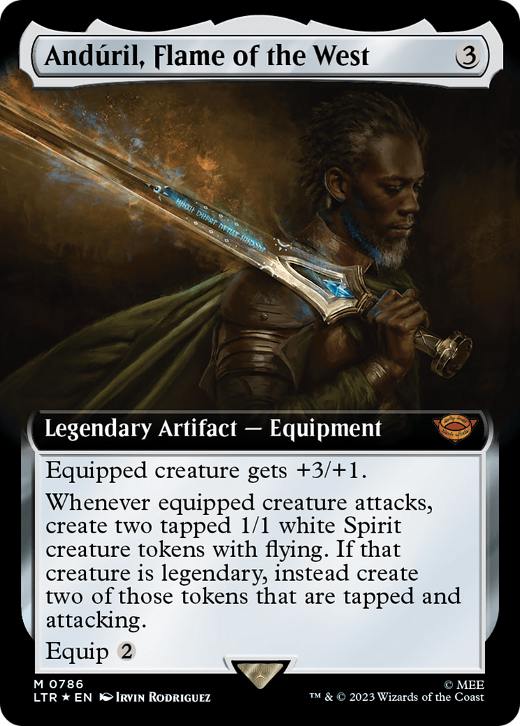Anduril, Flame of the West (Extended Art) (Surge Foil) [The Lord of the Rings: Tales of Middle-Earth] | Magic Magpie