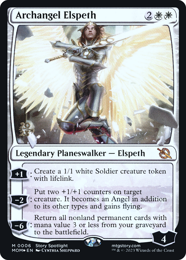 Archangel Elspeth [March of the Machine Prerelease Promos] | Magic Magpie