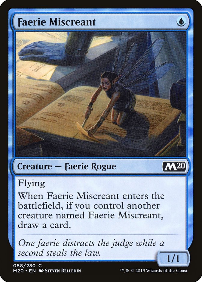 Faerie Miscreant [Core Set 2020] | Magic Magpie