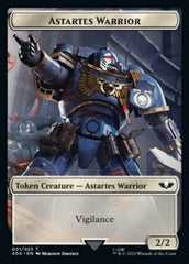 Astartes Warrior // Robot Double-sided Token (Surge Foil) [Universes Beyond: Warhammer 40,000 Tokens] | Magic Magpie