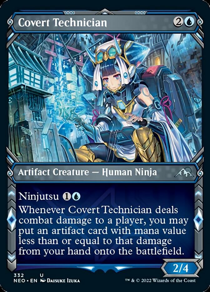 Covert Technician (Showcase Ninja) [Kamigawa: Neon Dynasty] | Magic Magpie