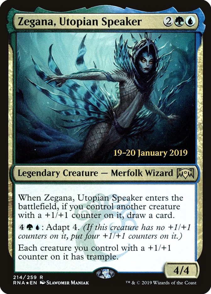 Zegana, Utopian Speaker [Ravnica Allegiance Prerelease Promos] | Magic Magpie
