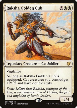 Raksha Golden Cub [Commander 2017] | Magic Magpie