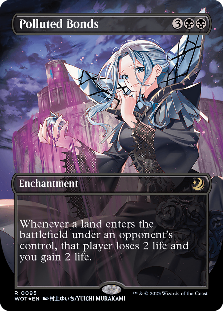 Polluted Bonds (Anime Borderless) (Confetti Foil) [Wilds of Eldraine: Enchanting Tales] | Magic Magpie