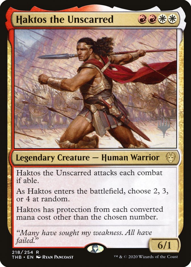 Haktos the Unscarred (Promo Pack) [Theros Beyond Death Promos] | Magic Magpie