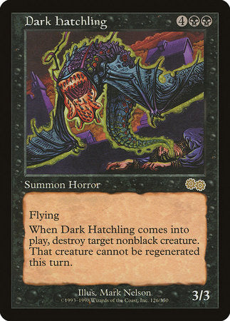 Dark Hatchling [Urza's Saga] | Magic Magpie