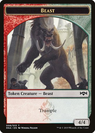 Beast Token [Ravnica Allegiance Tokens] | Magic Magpie