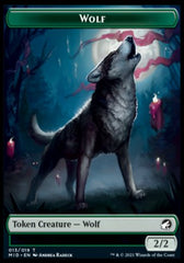 Wolf // Knight Double-sided Token [Innistrad: Midnight Hunt Commander] | Magic Magpie