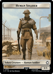 Copy // Human Soldier Double-Sided Token [Fallout Tokens] | Magic Magpie