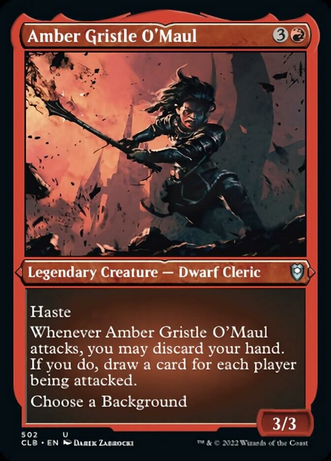 Amber Gristle O'Maul (Foil Etched) [Commander Legends: Battle for Baldur's Gate] | Magic Magpie