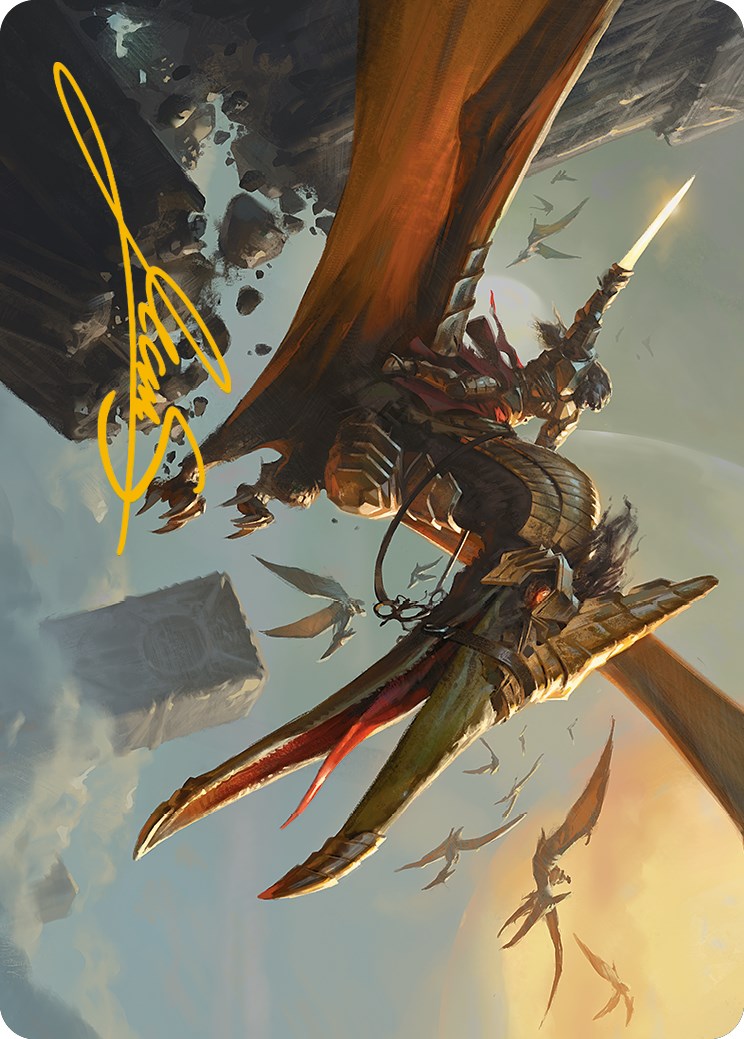 Skyhunter Strike Force Art Card (Gold-Stamped Signature) [Phyrexia: All Will Be One Art Series] | Magic Magpie