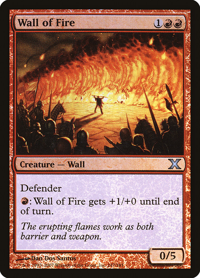 Wall of Fire (Premium Foil) [Tenth Edition] | Magic Magpie