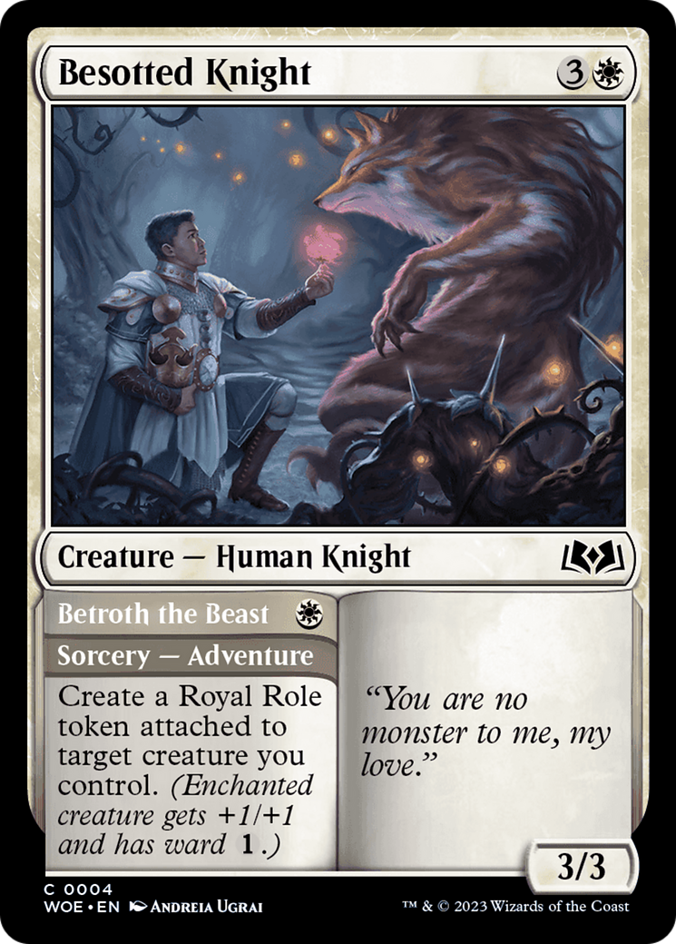 Besotted Knight // Betroth the Beast [Wilds of Eldraine] | Magic Magpie