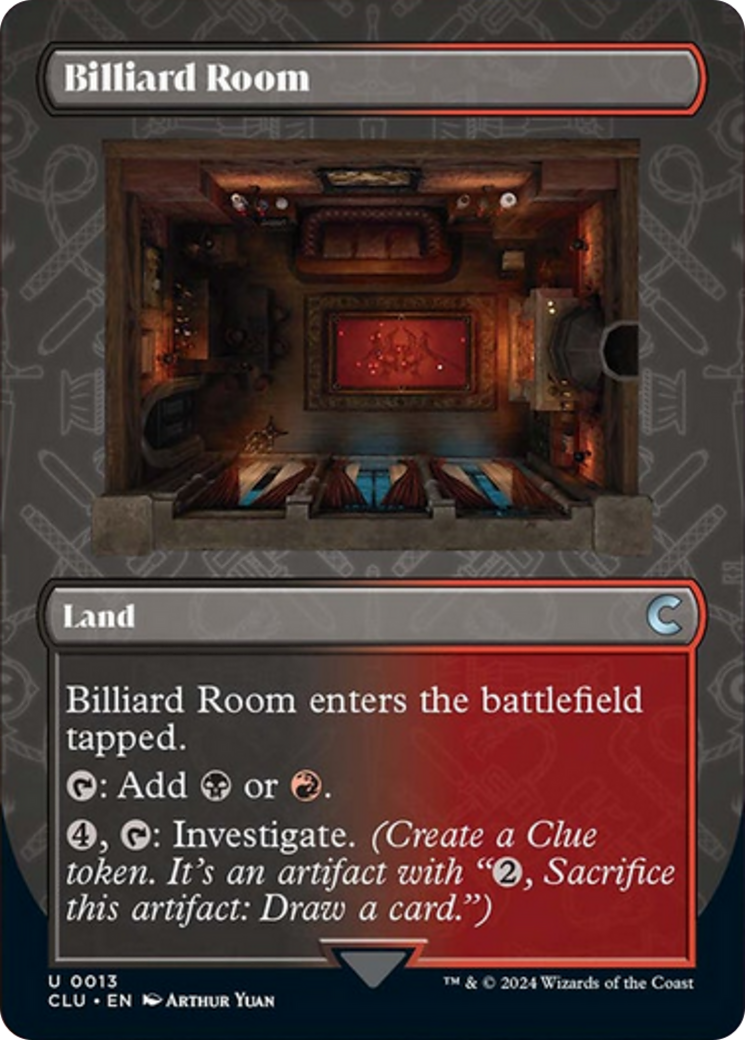 Billiard Room (Borderless) [Ravnica: Clue Edition] | Magic Magpie