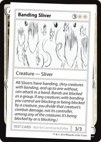 Banding Sliver (2021 Edition) [Mystery Booster Playtest Cards] | Magic Magpie