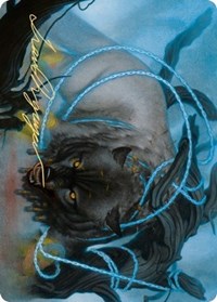 Bind the Monster Art Card (Gold-Stamped Signature) [Kaldheim: Art Series] | Magic Magpie