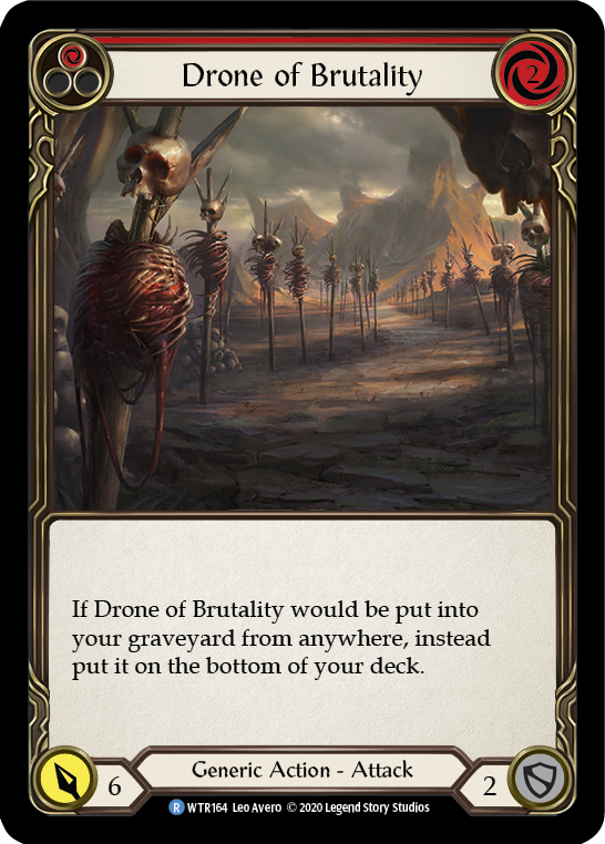 Drone of Brutality (Red) [U-WTR164] (Welcome to Rathe Unlimited)  Unlimited Rainbow Foil | Magic Magpie