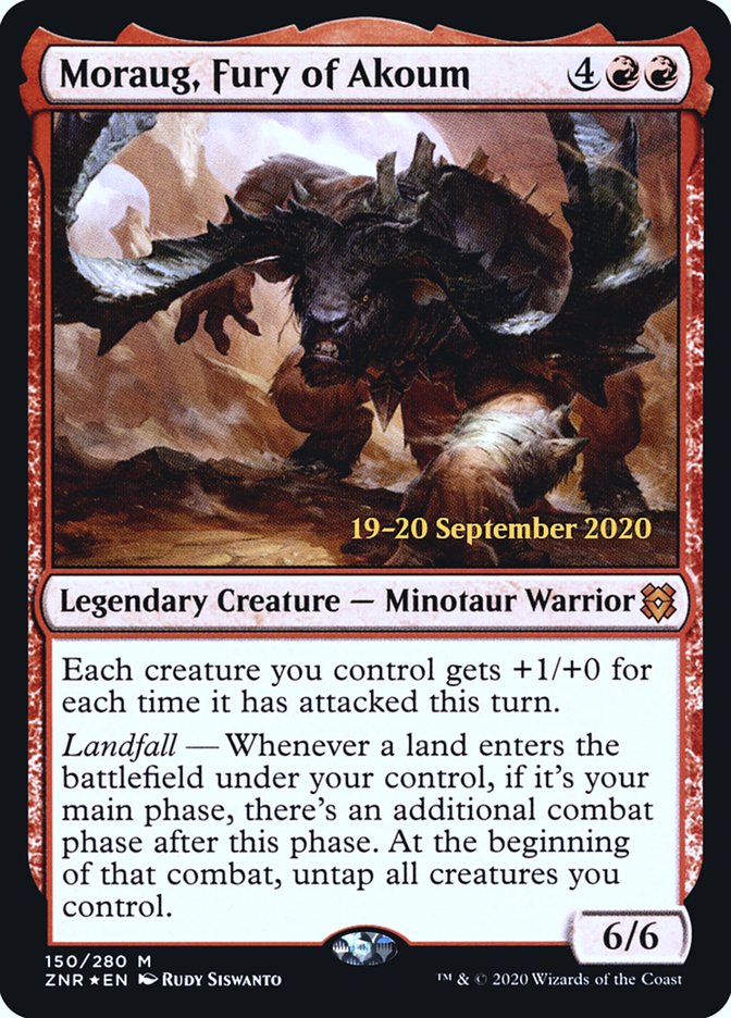 Moraug, Fury of Akoum  [Zendikar Rising Prerelease Promos] | Magic Magpie