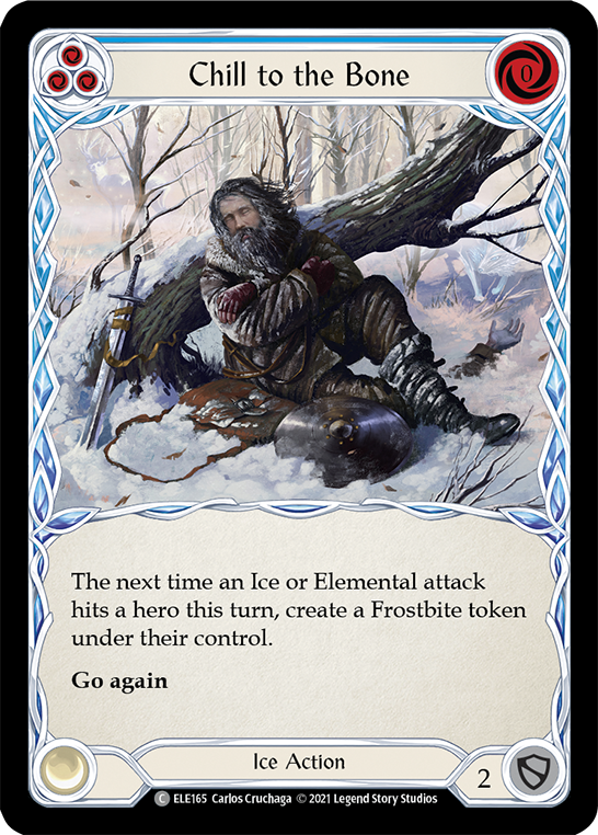 Chill to the Bone (Blue) [ELE165] (Tales of Aria)  1st Edition Normal | Magic Magpie