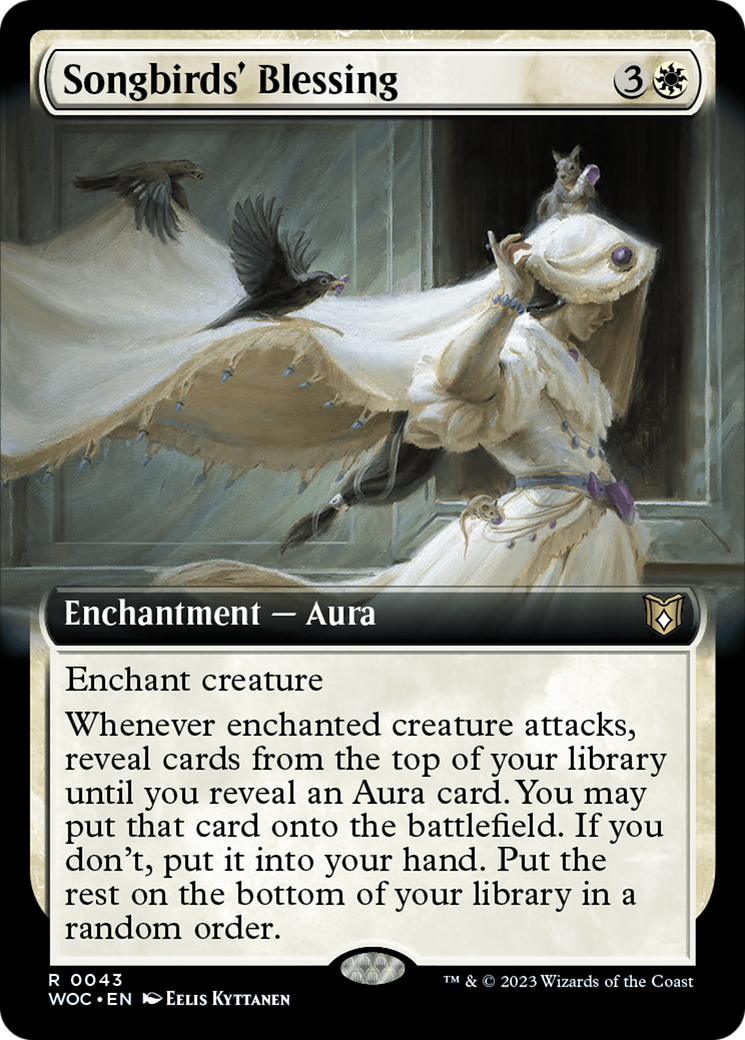 Songbirds' Blessing (Extended Art) [Wilds of Eldraine Commander] | Magic Magpie