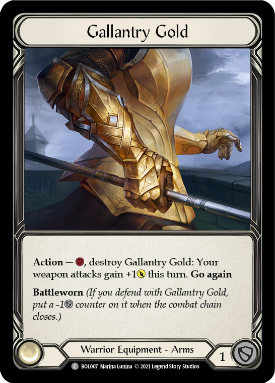 Gallantry Gold [BOL007] (Monarch Boltyn Blitz Deck) | Magic Magpie