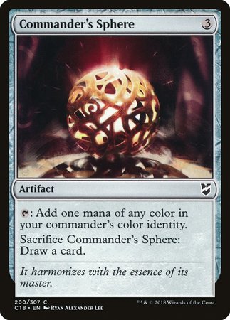 Commander's Sphere [Commander 2018] | Magic Magpie