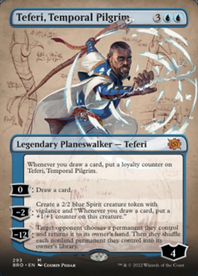 Teferi, Temporal Pilgrim (Borderless Alternate Art) [The Brothers' War] | Magic Magpie