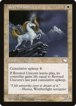 Revered Unicorn [Weatherlight] | Magic Magpie