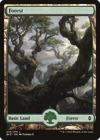 Forest (274) - Full Art [Battle for Zendikar] | Magic Magpie
