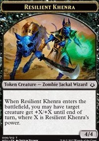 Resilient Khenra // Zombie Double-sided Token [Hour of Devastation Tokens] | Magic Magpie