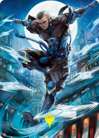 Kaito Shizuki 1 Art Card (Gold-Stamped Signature) [Kamigawa: Neon Dynasty Art Series] | Magic Magpie