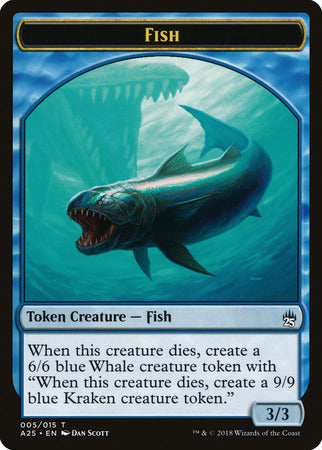 Fish // Kraken Double-sided Token [Masters 25 Tokens] | Magic Magpie