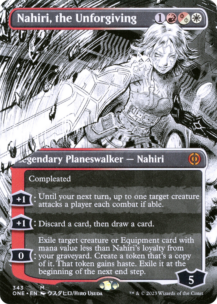 Nahiri, the Unforgiving (Borderless Manga) [Phyrexia: All Will Be One] | Magic Magpie