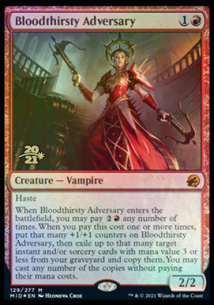 Bloodthirsty Adversary [Innistrad: Midnight Hunt Prerelease Promos] | Magic Magpie