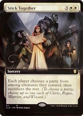 Stick Together (Extended Art) [Commander Legends: Battle for Baldur's Gate] | Magic Magpie