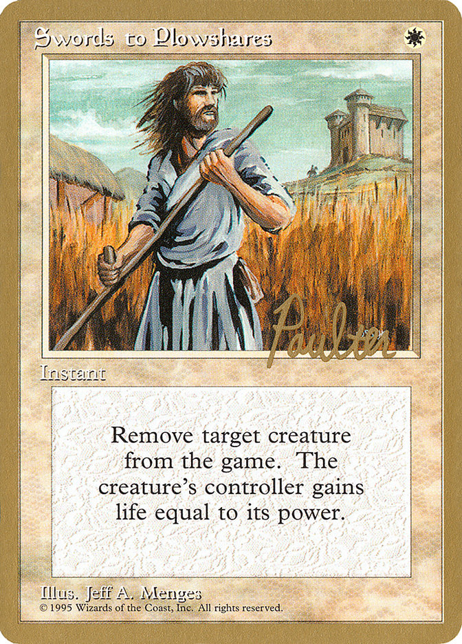 Swords to Plowshares (Preston Poulter) [Pro Tour Collector Set] | Magic Magpie