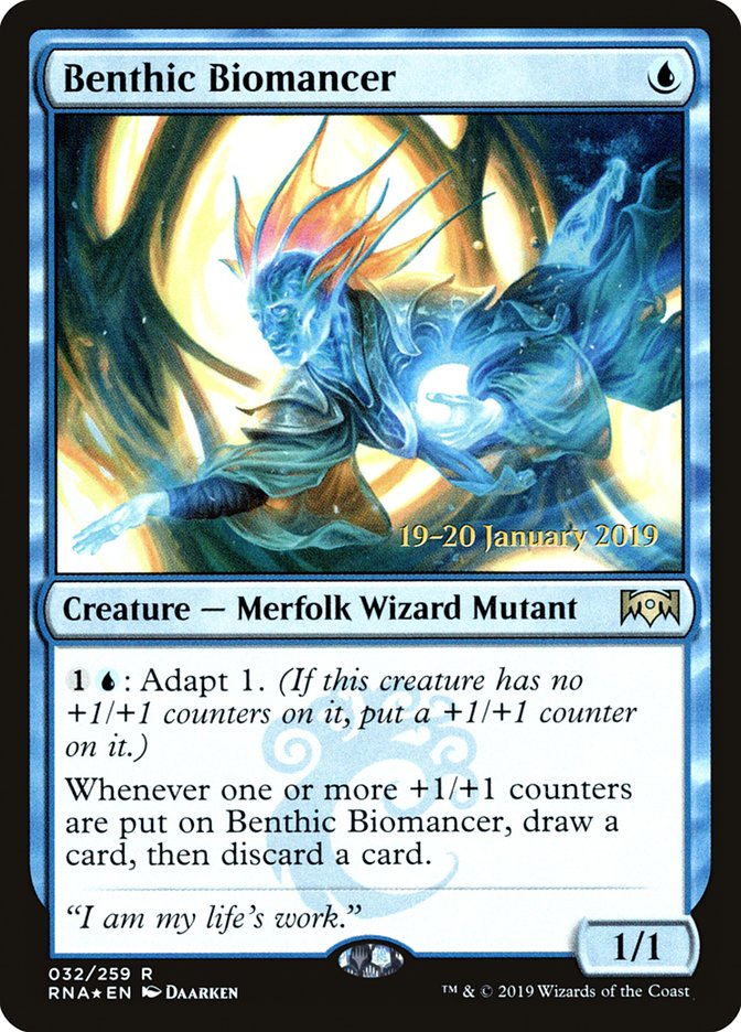 Benthic Biomancer [Ravnica Allegiance Prerelease Promos] | Magic Magpie