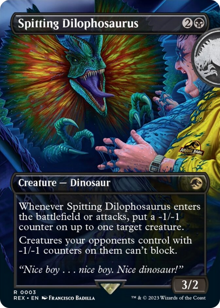Spitting Dilophosaurus (Borderless) [Jurassic World Collection] | Magic Magpie