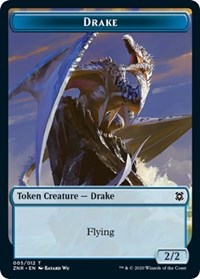 Drake // Goblin Construct Double-sided Token [Zendikar Rising Tokens] | Magic Magpie