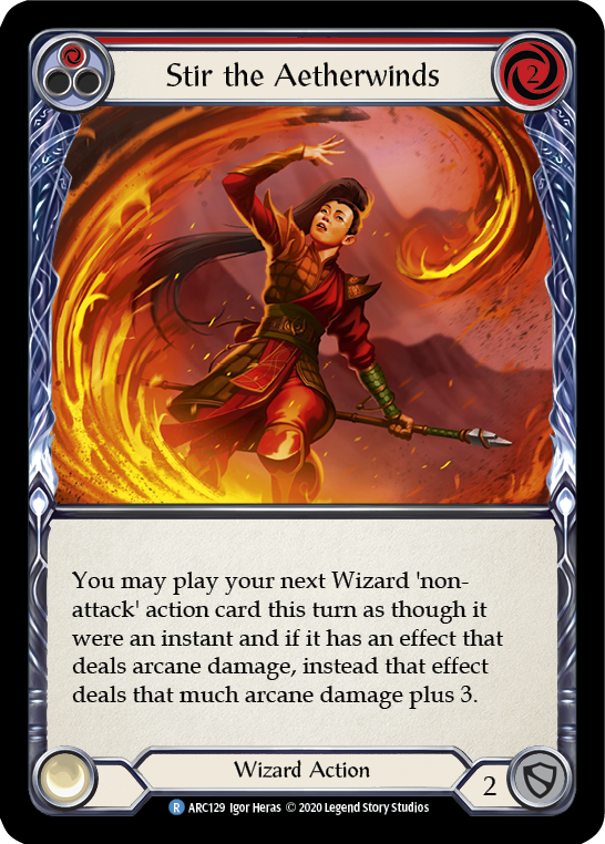 Stir the Aetherwinds (Red) [U-ARC129] Unlimited Rainbow Foil | Magic Magpie