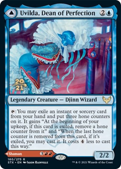 Uvilda, Dean of Perfection // Nassari, Dean of Expression [Strixhaven: School of Mages Prerelease Promos] | Magic Magpie