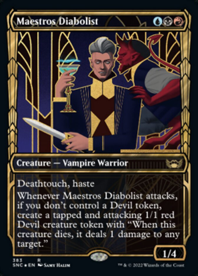 Maestros Diabolist (Showcase Golden Age Gilded Foil) [Streets of New Capenna] | Magic Magpie