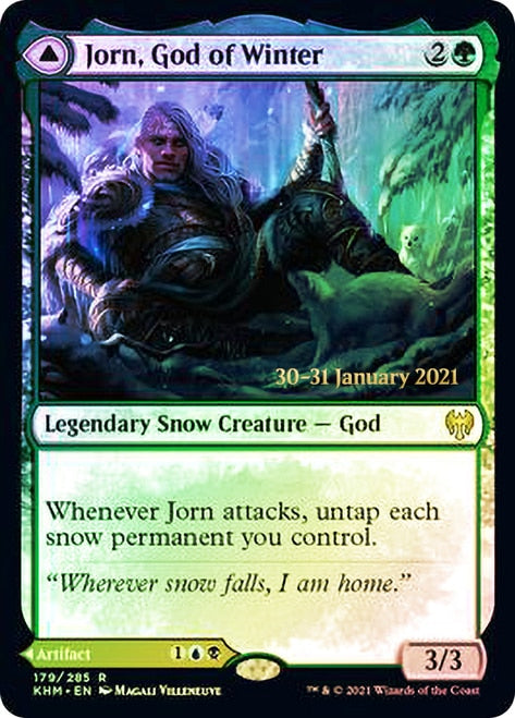 Jorn, God of Winter // Kaldring, the Rimestaff   [Kaldheim Prerelease Promos] | Magic Magpie