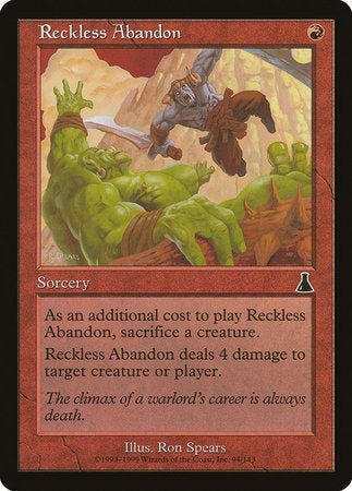 Reckless Abandon [Urza's Destiny] | Magic Magpie