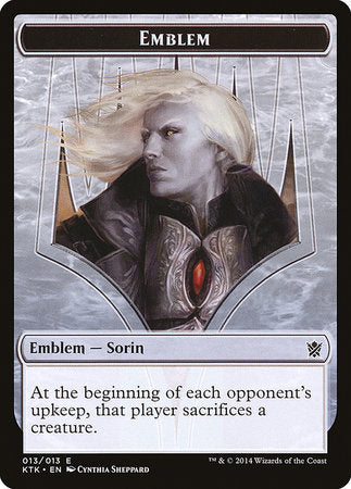 Emblem - Sorin, Solemn Visitor [Khans of Tarkir Tokens] | Magic Magpie