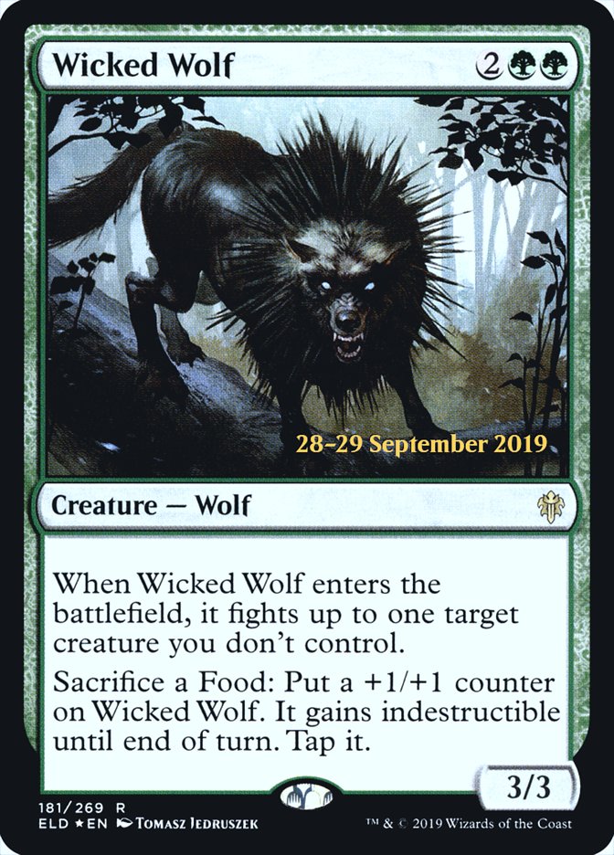 Wicked Wolf  [Throne of Eldraine Prerelease Promos] | Magic Magpie