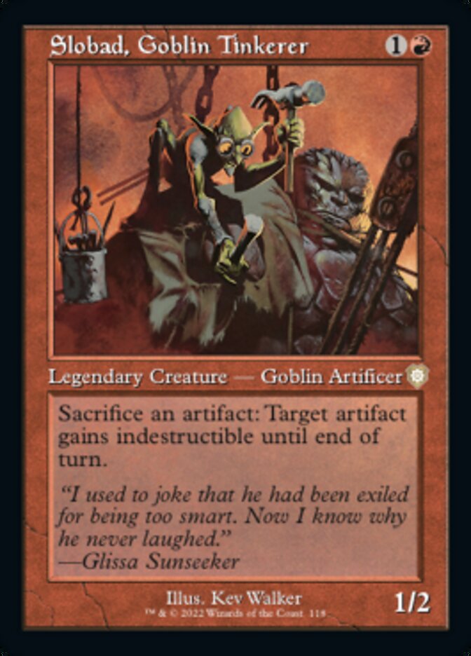 Slobad, Goblin Tinkerer (Retro) [The Brothers' War Commander] | Magic Magpie