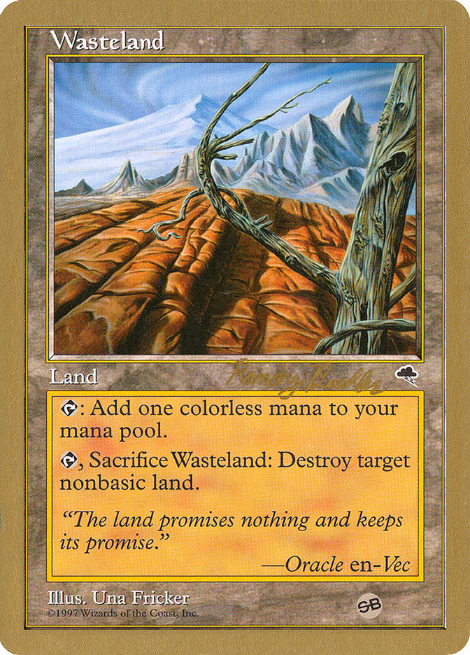 Wasteland (Randy Buehler) (SB) [World Championship Decks 1998] | Magic Magpie