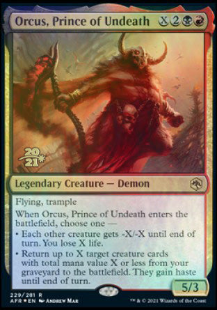 Orcus, Prince of Undeath [Dungeons & Dragons: Adventures in the Forgotten Realms Prerelease Promos] | Magic Magpie