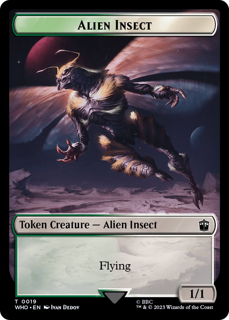 Fish // Alien Insect Double-Sided Token [Doctor Who Tokens] | Magic Magpie